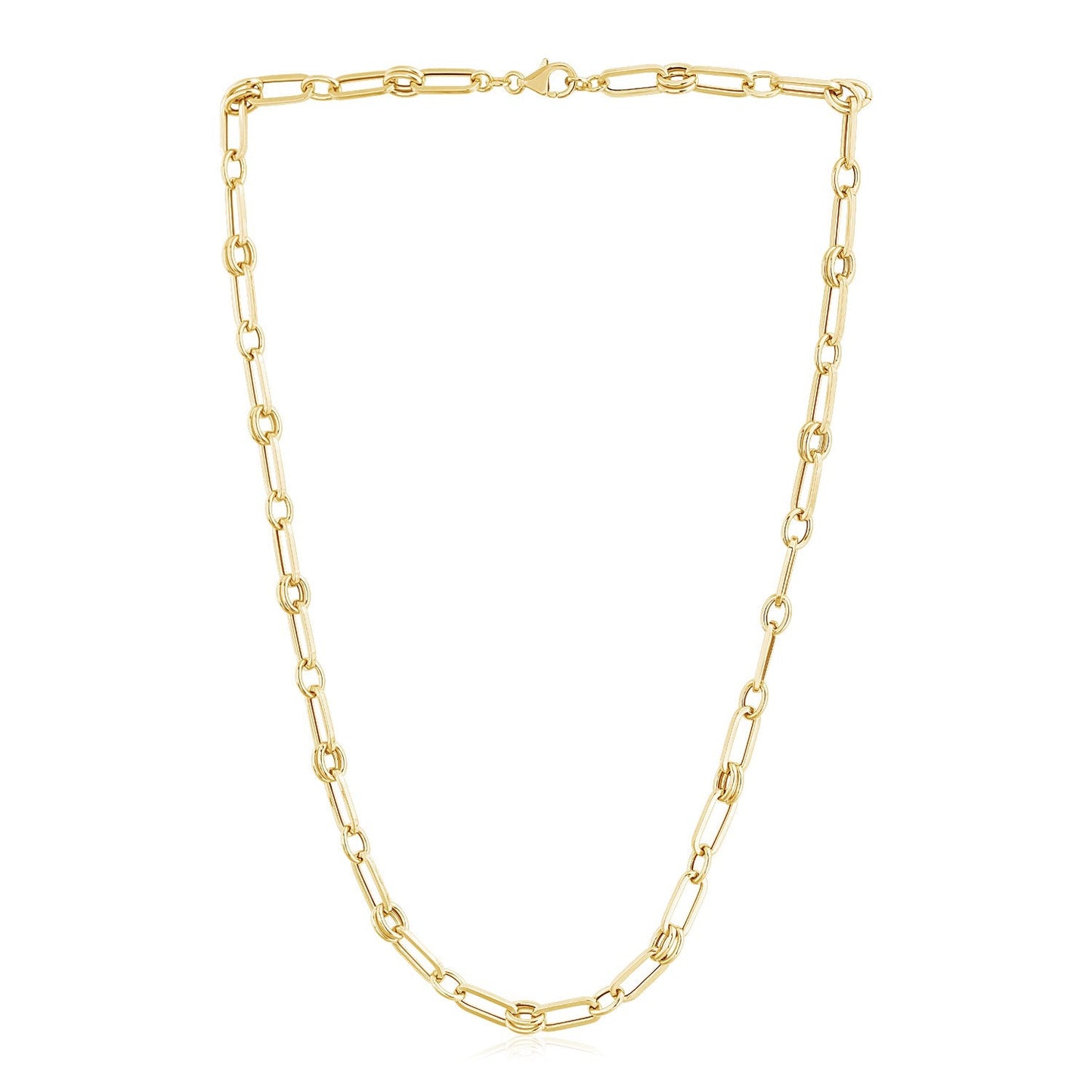 Chaîne en Maillons Rondel en Or Jaune 14k Poli Brillant