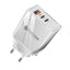 USB+2PD Type-C mobile phone charger LED with light travel charging head - Korvel