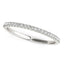 14k White Gold Diamond Wedding Band in Pave Setting