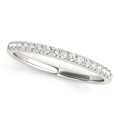14k White Gold Diamond Scalloped Set Wedding Band