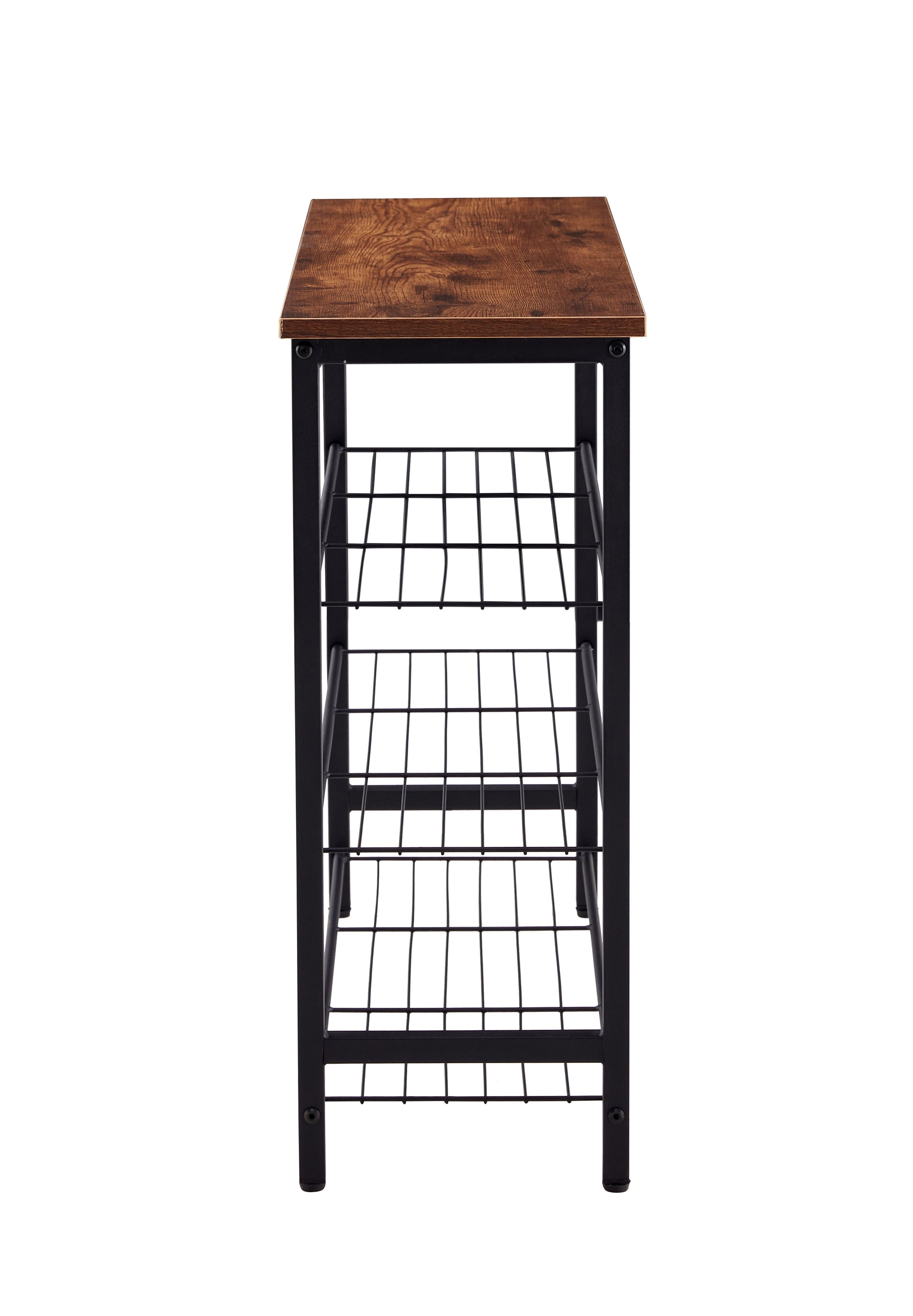 DN 4-Tier Metal Shoe Rack, Modern Multifunctional Shoe Storage Shelf with MDF Top Board, 1 pc per carton - Korvel