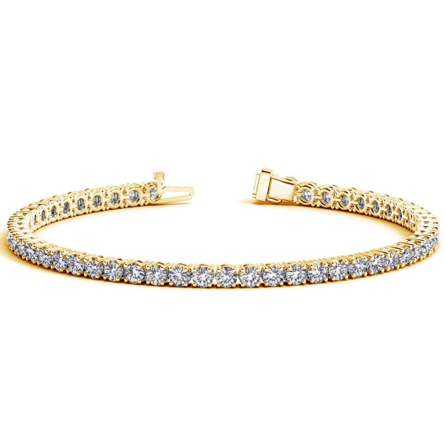 Lab Grown Diamond Tennis Bracelet in 14k Yellow Gold