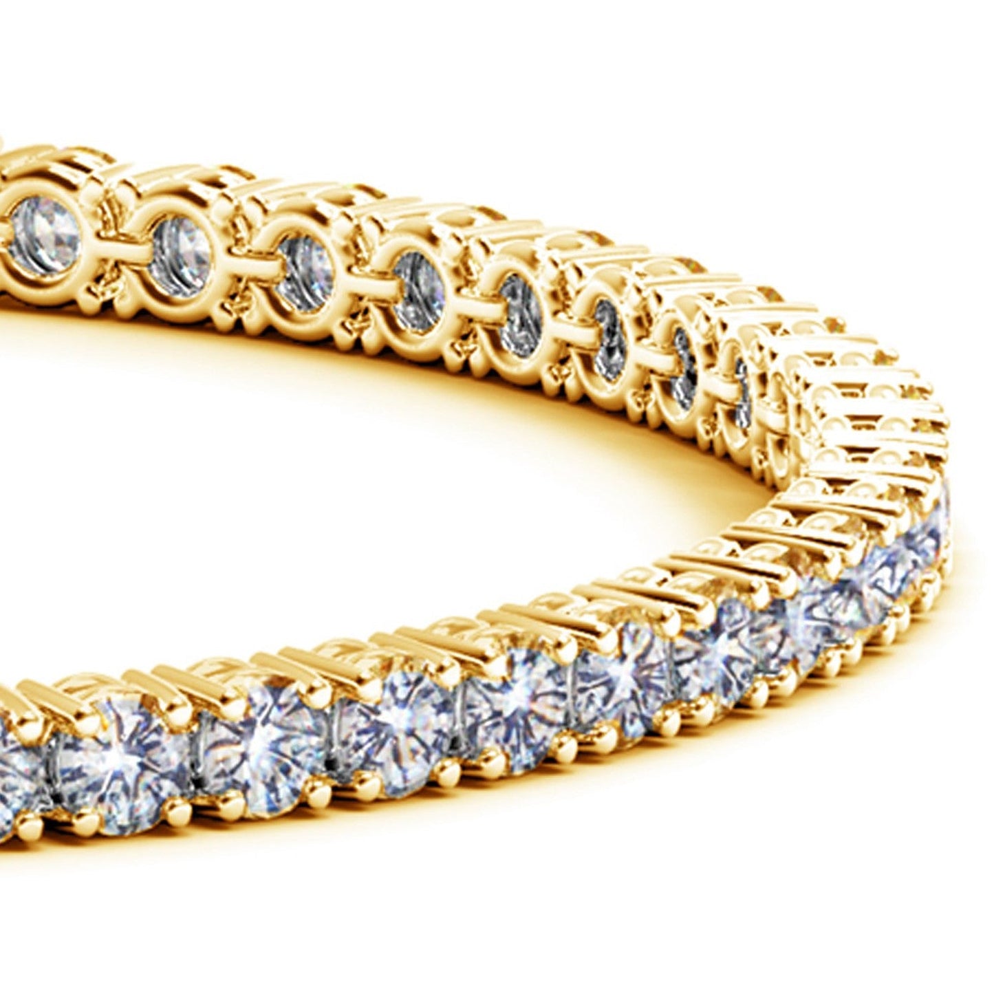 Lab Grown Diamond Tennis Bracelet in 14k Yellow Gold