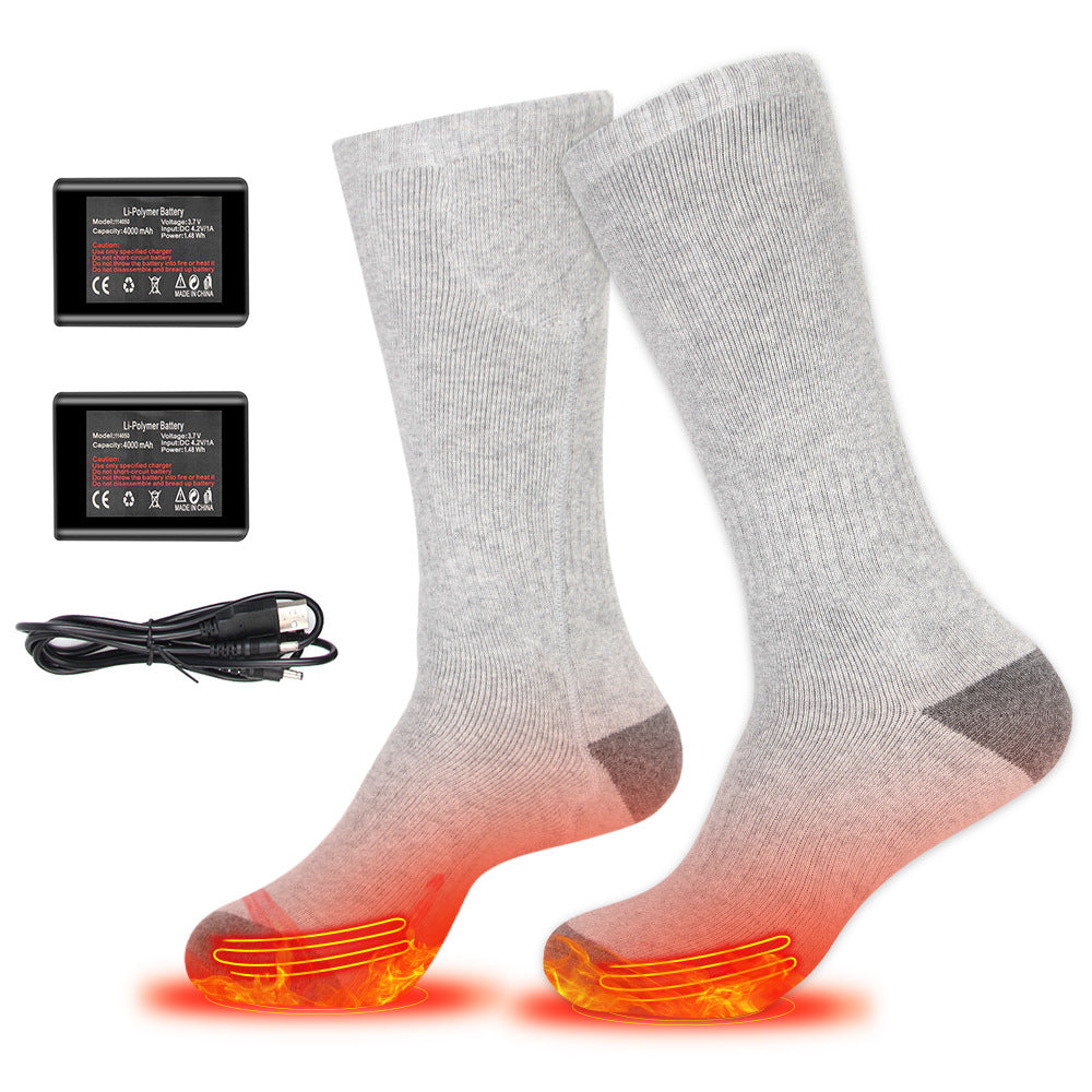 Motorcycle riding in winter heated socks for warmth and foot protection intelligent charging foot heating socks - Korvel