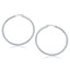 Aros de Aro Pulidos de Oro Blanco de 10k - 40 mm
