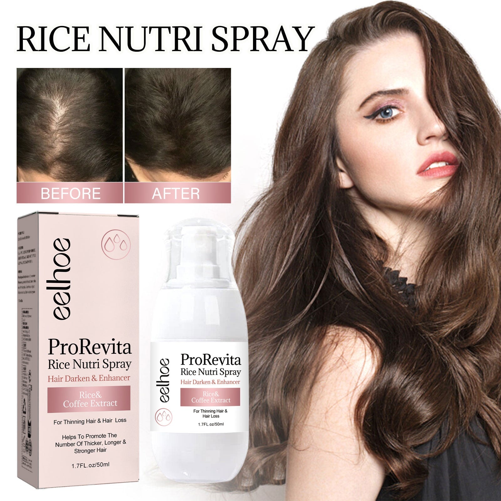 Rice hair Care Spray strengthens hair and moisturizes scalp - Korvel
