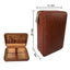 Carved version cigar box portable cedar wood cigar moisturizing box cowhide cigar box storage box Gaoxiba - Korvel