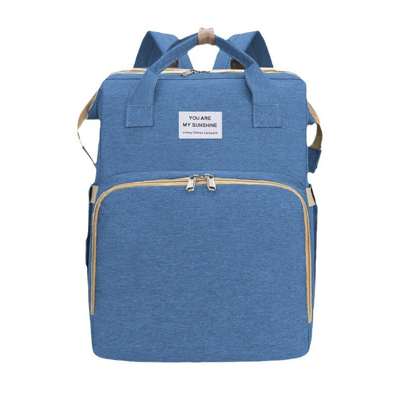 Portable Foldable Bed Mommy Bag For Going Out Lightweight And Large Capacity Mother And Baby Bag Backpack - Korvel
