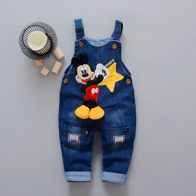 Pantalons en denim cartoon pour bébés garçons - Confortables et élégants