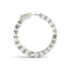 Pendientes de aro de diamante de doble cara en oro blanco de 14k