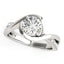 14k White Gold Split Band Bypass Diamond Engagement Ring