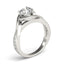 14k White Gold Split Band Bypass Diamond Engagement Ring