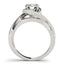 14k White Gold Split Band Bypass Diamond Engagement Ring