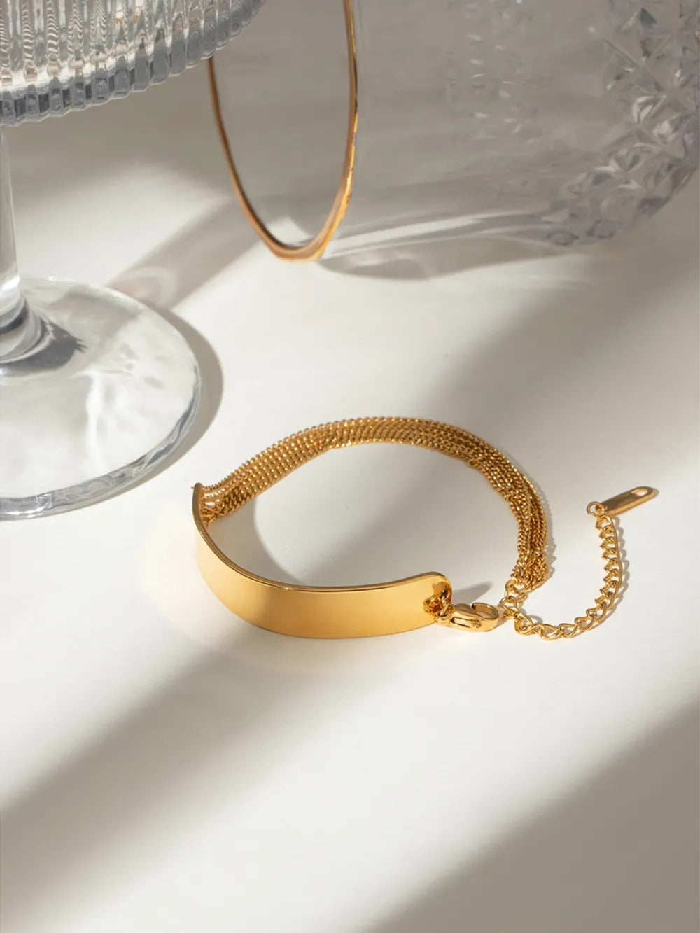 18K Gold-Plated Stainless Steel Bracelet - Korvel