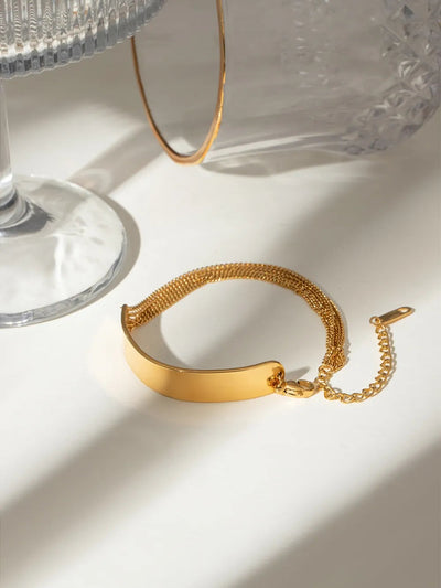 18K Gold-Plated Stainless Steel Bracelet - Korvel