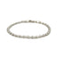 Bracelet de cheville en or blanc 14 carats en forme de cœur - Design ajustable de 2,9 mm