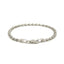 Bracelet de cheville en or blanc 14 carats en forme de cœur - Design ajustable de 2,9 mm