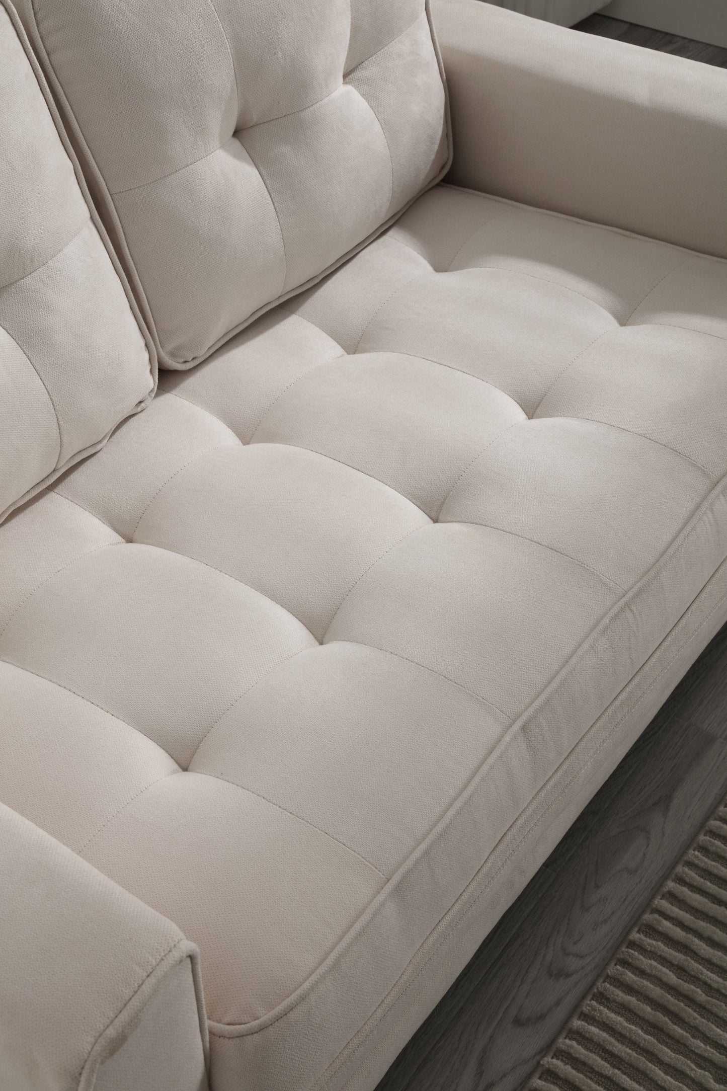 Canapé-lit futon convertible 3 plis - Gris foncé, Gris clair et Beige