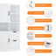 Bathroom storage cabinet with doors and drawers, multiple storage spaces, independent, open adjustable shelves, white - Korvel