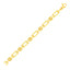 Bracelet en lien poli et texturé en or jaune 14 carats