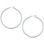 Boucles d'oreilles créoles en or blanc 10k poli - 50 mm