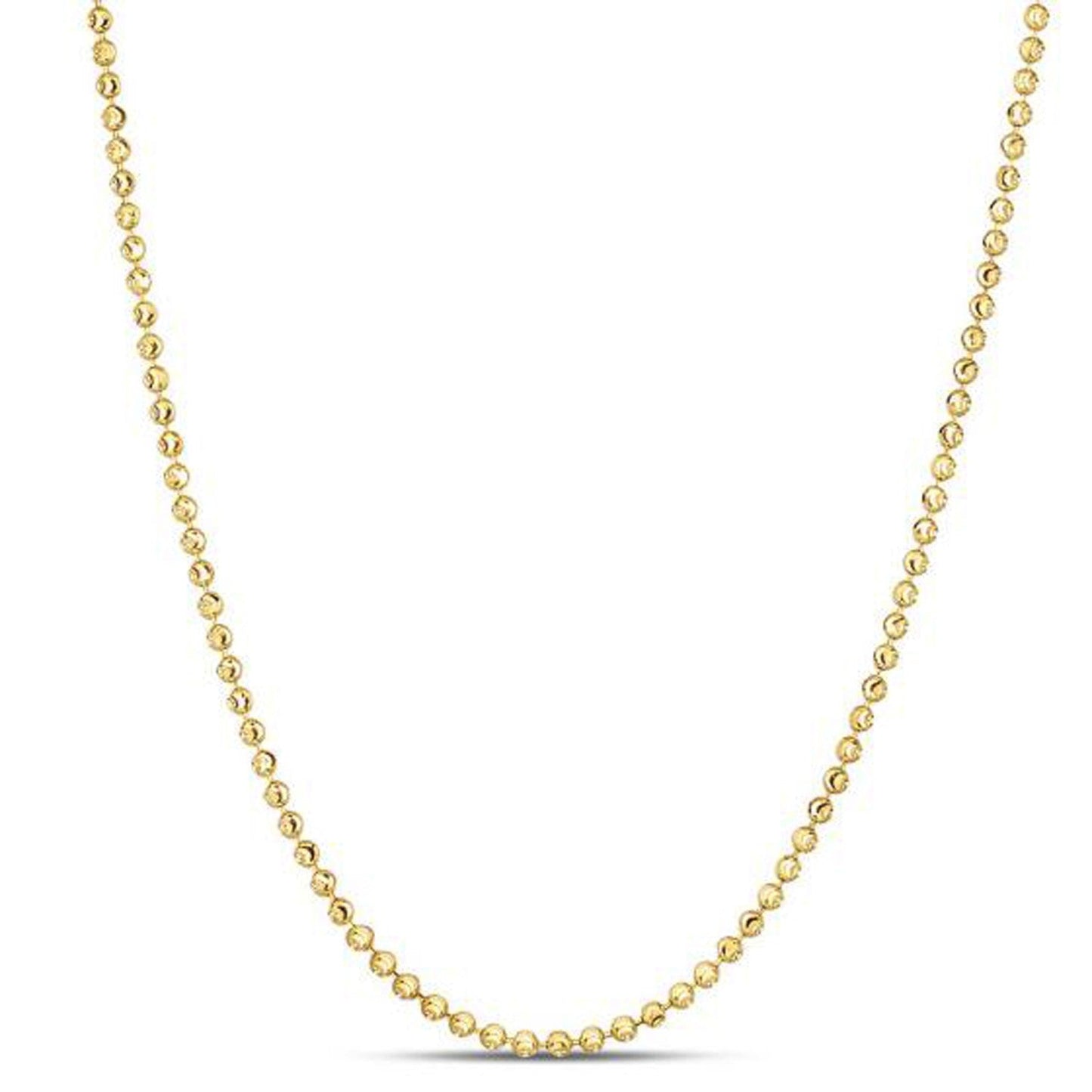 Chaîne à perles en or jaune 14 carats - 2,00 mm