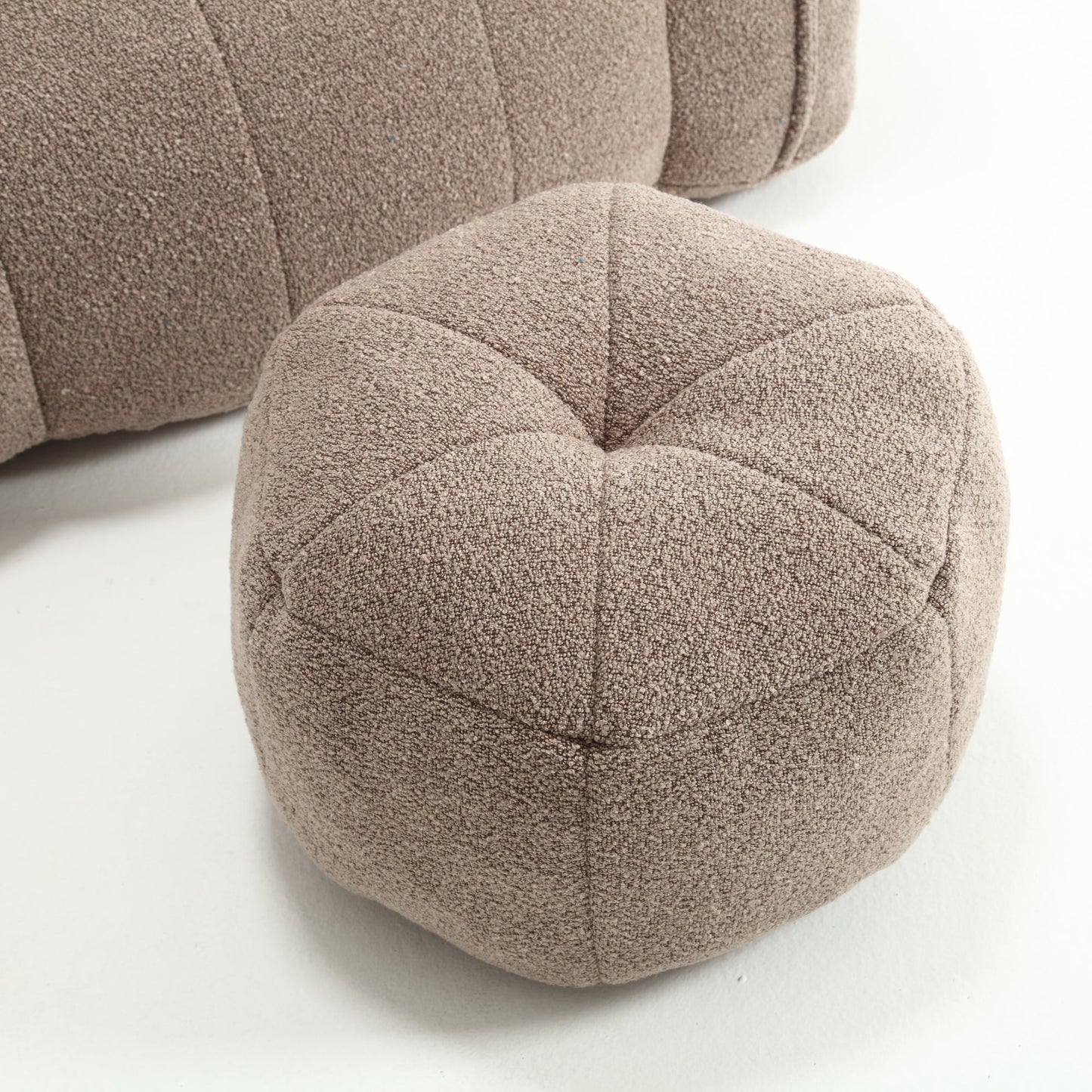 Soft Bean Bag Chair with High Resilient Foam(Chips)for living room and bedroom,Comfortable Square Lazy Sofa with Footstool - Korvel