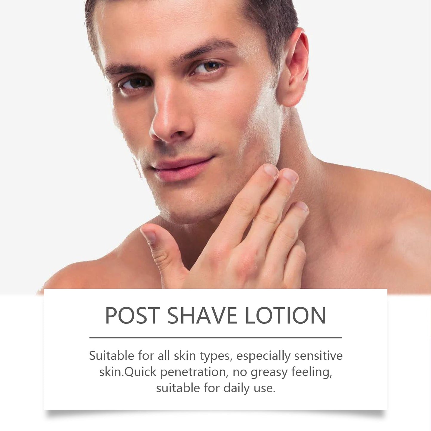 Lotion après-rasage rafraîchissante pour une peau hydratée