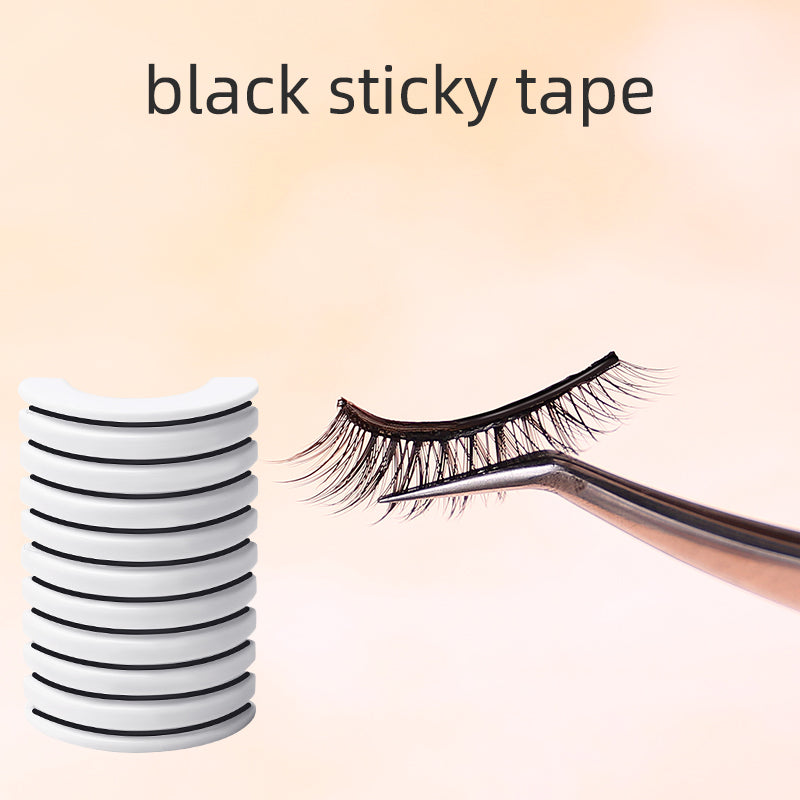 10 Packs of Self-Adhesive Eyelash Strips - Waterproof & Transparent