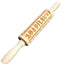 Wooden Rolling Pin Beechwood Laser Engraved Printed Rolling Pin Embossing Christmas Flip Sugar Cookie Rolling Pin - Korvel