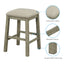 TOPMAX 4 Pieces Counter Height Table with Fabric Padded Stools,Rustic Bar Dining Set with Socket,Gray Green - Korvel