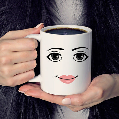 Roblox woman facial expression mug creative boys ceramic breakfast coffee milk cup - Korvel