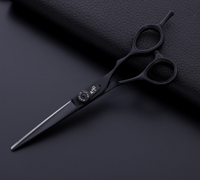 Professional Japan 440c 6 & 5.5 inch rainbow cut hair scissors set cutting shears thinning barber scissor hairdressing scissors - Korvel