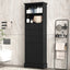 Elegant Black High Storage Cabinet with 3 Drawers