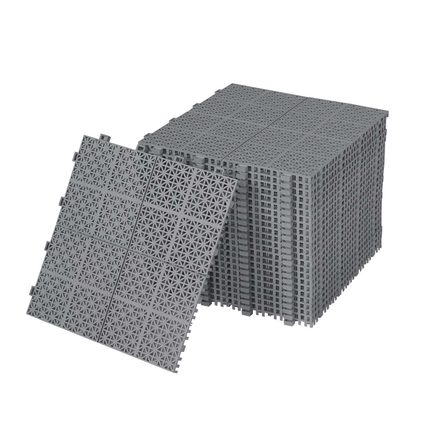 12 x 12 inch gray interlocking deck tiles, plastic waterproof, weighing up to 6613 pounds, with a rose pattern pack of 12 - Korvel