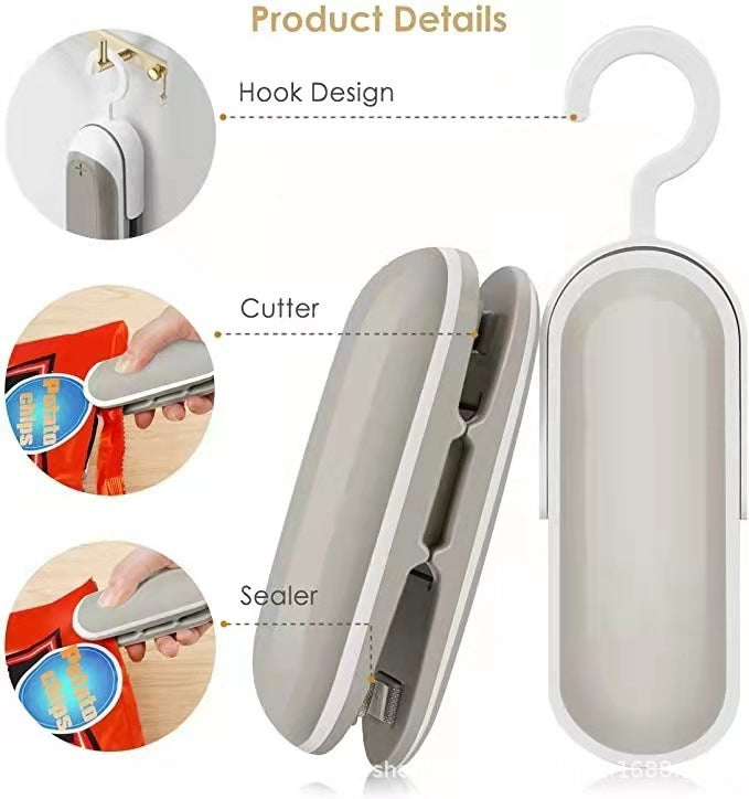1-piece mini bag sealing machine,bag sealing machine, portable handheld bag sealing machine for chip bags, plastic bags, food storag - Korvel