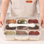Design Sealed Snackle Storage Box With 9pcs Divider Plastic Divided Veggie Tray With Lid And Handle - Korvel