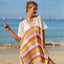 Cutout Striped Cover-Up with Tassel - Korvel