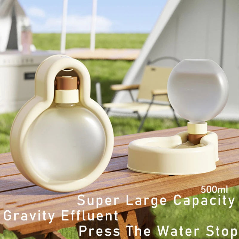 500ml Portable Cat Dog Water Bottle Sealed Travel Puppy Cats Fold Drinking Bowl Outdoor Pet Water Dispenser Feeder Pet Supplies - Korvel