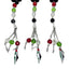 33 prayer beads in Palestinian flag colored crystal glass - Korvel