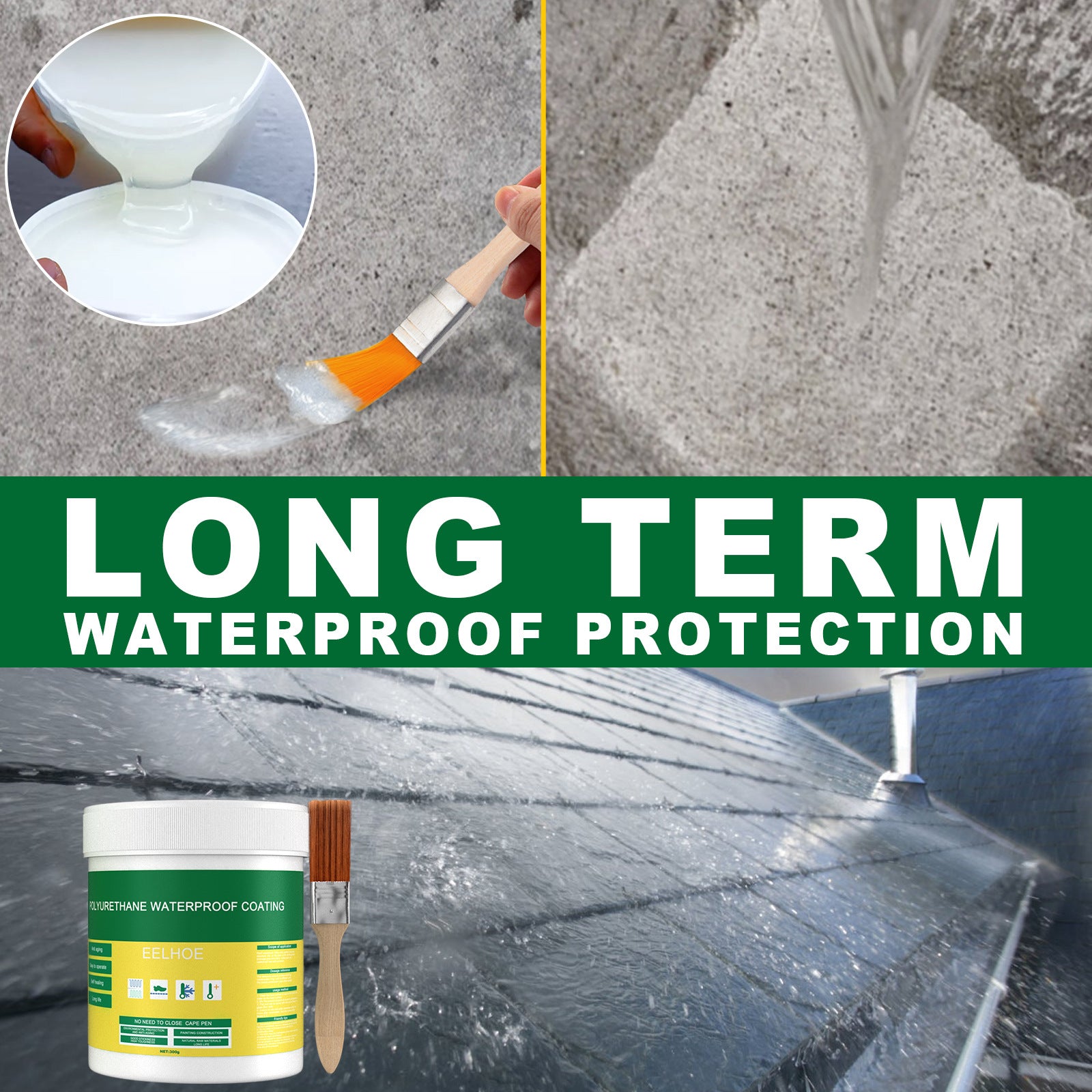 Floor Leak Waterproof Adhesive, Exterior Wall Bathroom Toilet Waterproofing Agent Brick Wall Permeable Paint - Korvel