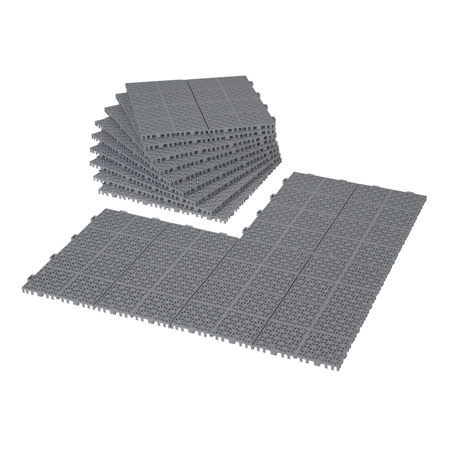 12 x 12 inch gray interlocking deck tiles, plastic waterproof, weighing up to 6613 pounds, with a rose pattern pack of 12 - Korvel