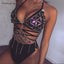 Queen Bling Metal Tassel Details Tank Tops Festival Rave Clothing Summer Sexy Backless Rave Body Chain Beach Tops - Korvel