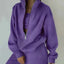 Women's Zipper Fleece Sweater Casual Set