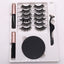 Eight Pairs Of Magnet False Eyelashes With Round Box Mirror Magnetic Iron-Absorbing Stone Eyelashes Magnetic Eyeliner Liquid Eyelashes - Korvel
