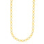 14k Two-Tone Gold Multi-Textured Oval Link Necklace