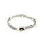 Bracelet en corde tissée avec accents de saphir noir en argent sterling