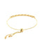 Pulsera de Cadena Ajustable de Oro Amarillo de 14k