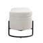COOLMOR storage Ottoman chair with safety hinge and soft cushion fabric storage Ottoman stool (beige) - Korvel