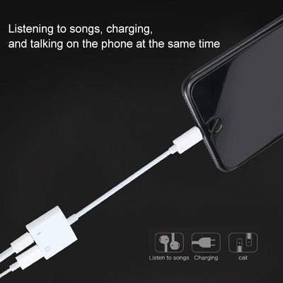 udio Adapter Charger Cable For iPhone X 8 Dual Headphone Aux cable for Lightning Converter For iPhone 10 Charging Splitter - Korvel